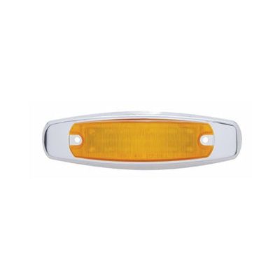 United Pacific Amber 12 LED Truck and Trailer Side Marker and Clearance Light, Stainless Steel Bezel