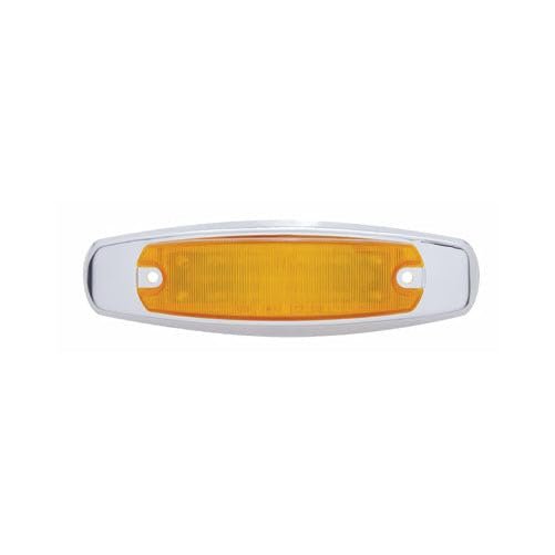 United Pacific Amber 12 LED Truck and Trailer Side Marker and Clearance Light, Stainless Steel Bezel