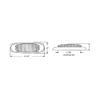 United Pacific Amber 12 LED Truck and Trailer Side Marker and Clearance Light, Stainless Steel Bezel view 2