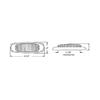 United Pacific Amber 12 LED Truck and Trailer Side Marker and Clearance Light, Stainless Steel Bezel view 3