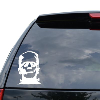 DiamondCutStickerz Frankenstein Monster Decal Sticker Car Truck Motorcycle Window Bumper Laptop Wall Decor - Size (07 Inch / 18 Cm Wide) - Color Black (Matte Finish)