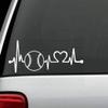 Bluegrass Decals K1103 Baseball Softball Heartbeat Lifeline Decal Sticker view 1
