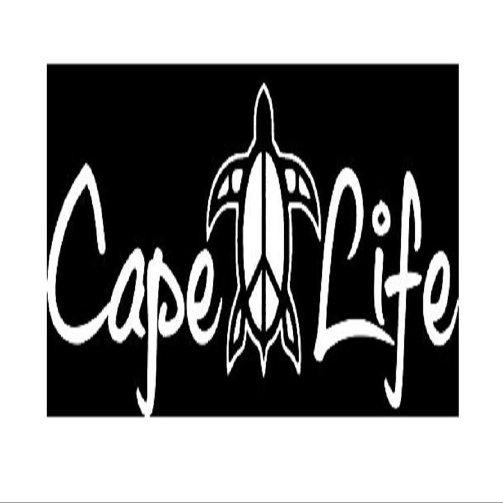 Appalachian Decals 8" White Vinyl Cape Life Peace Turtle Decal