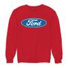 Tee Hunt Licensed Ford Logo Novelty Crewneck Sweatshirt FoMoCo Truck Mustang Performance Red 3X-Large view 1