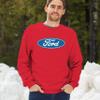 Tee Hunt Licensed Ford Logo Novelty Crewneck Sweatshirt FoMoCo Truck Mustang Performance Red 3X-Large view 2