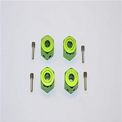 Aluminum Universal Hex Adapter 12mmx10mm - 4Pcs Set Green