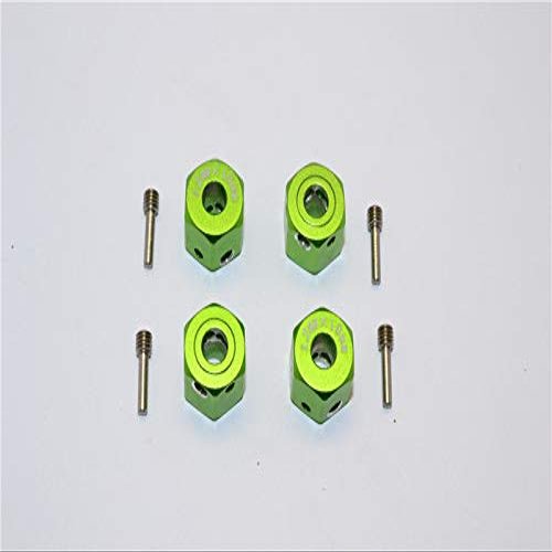 Aluminum Universal Hex Adapter 12mmx10mm - 4Pcs Set Green