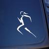 13.1 Half Marathon Girl Womens Vinyl Sticker Decal Window Jogging Running Choose Color & Size!! (V358) (3.25" X 3.5", Pink) view 1