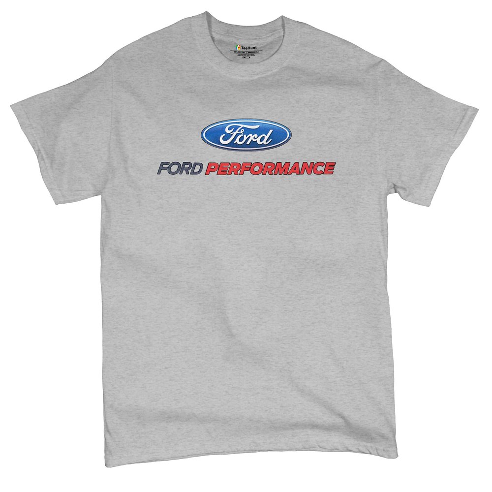 Ford Performance T-Shirt Ford Mustang GT ST Racing Tee Shirt Sport Gray Large