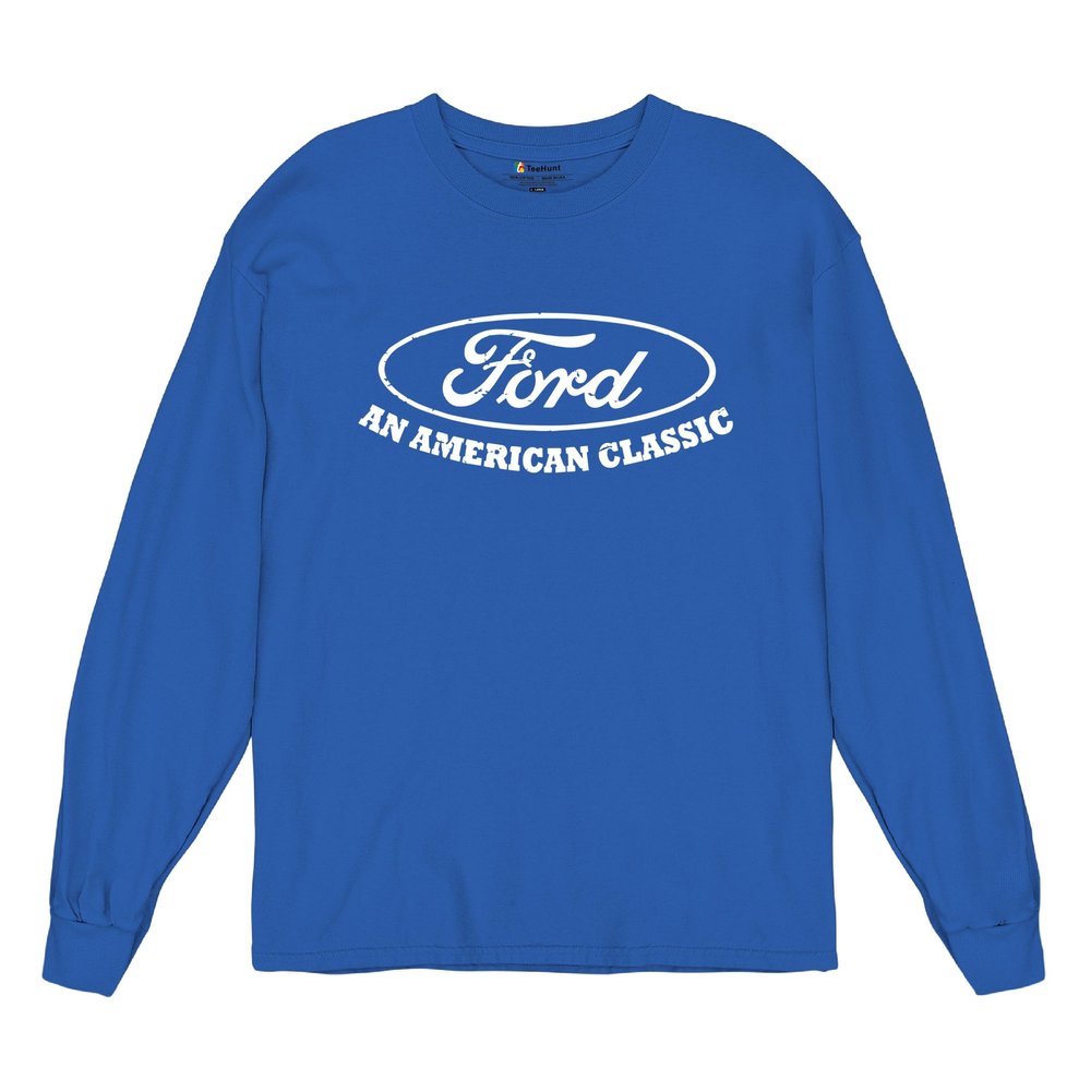 Ford an American Classic Long Sleeve T-Shirt Ford Truck Licensed Royal Blue 3X-Large