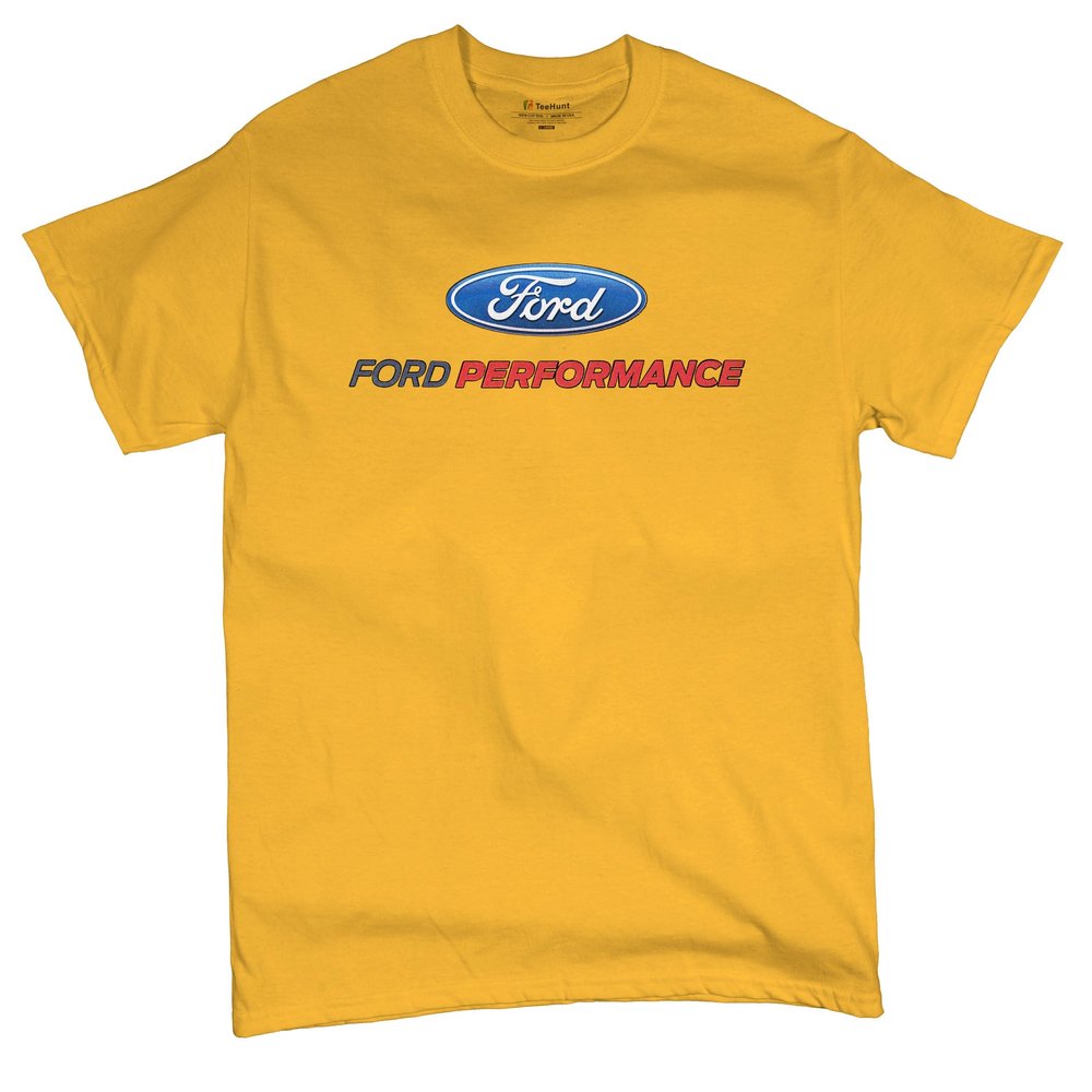 Ford Performance T-Shirt Ford Mustang GT ST Racing Tee Shirt Yellow X-Large