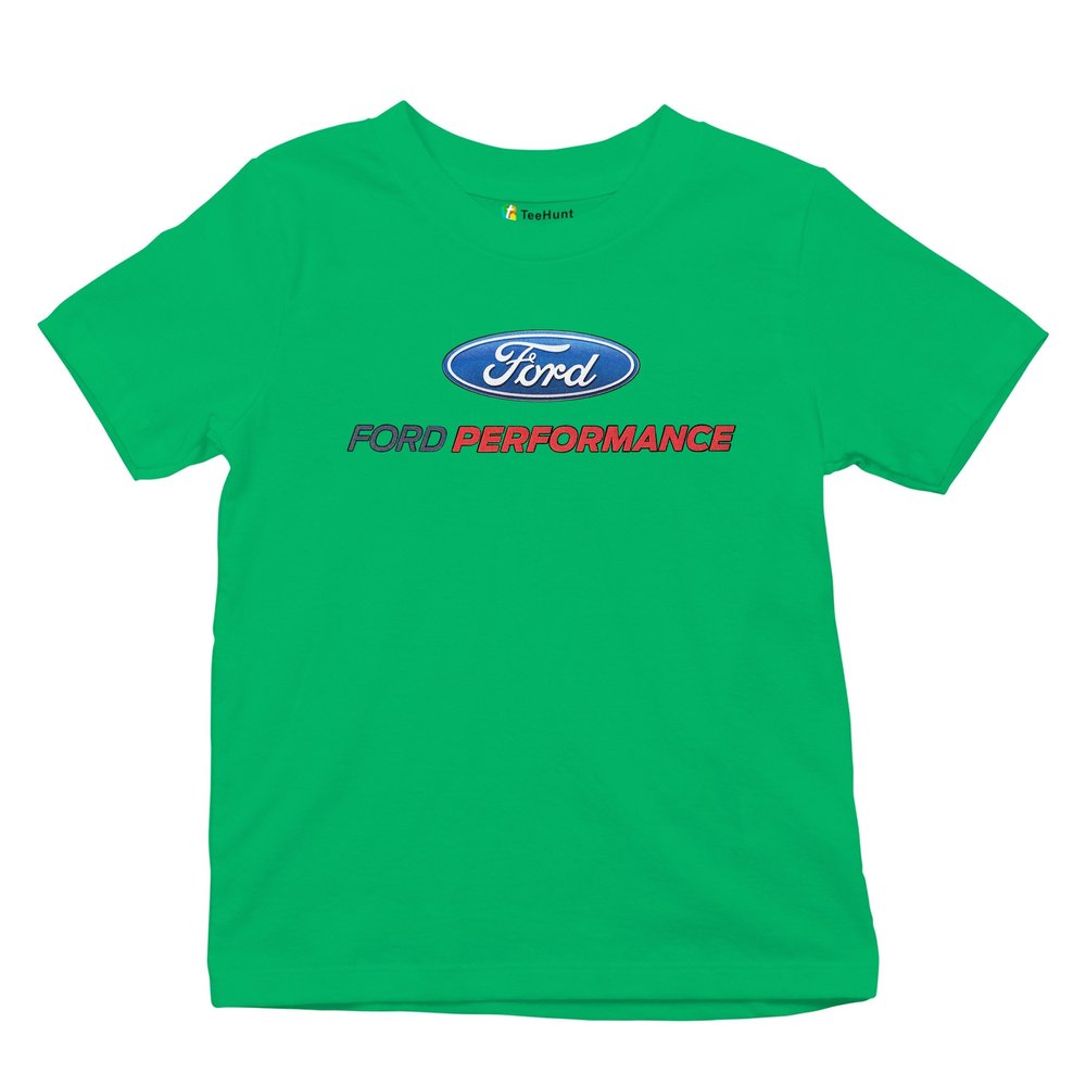 Ford Performance Youth T-Shirt Ford Mustang GT ST Racing Tee Green Medium