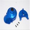 Axial SMT10 Grave Digger (AX90055) Upgrade Parts Aluminum Transmission Spur Gear Case - 2Pcs Set Blue view 1
