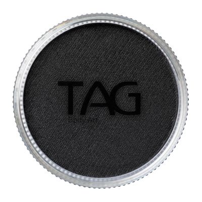 TAG Professional Face and Body Paint, Regular Black 32gm, non-toxic, hypoallergenic, east to wash off, ideal for Kids Parties, Halloween, Cosplay and Events