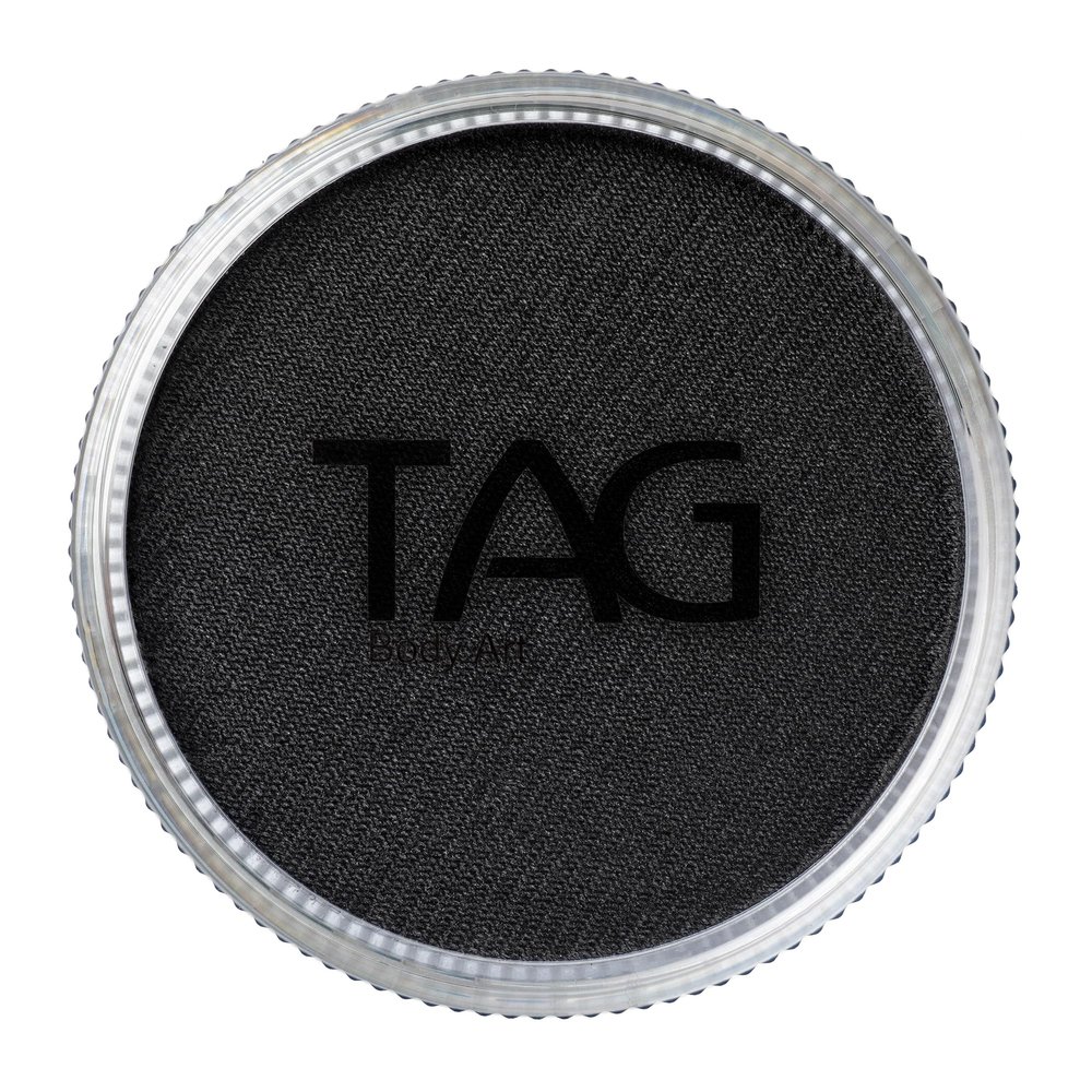 TAG Professional Face and Body Paint, Regular Black 32gm, non-toxic, hypoallergenic, east to wash off, ideal for Kids Parties, Halloween, Cosplay and Events