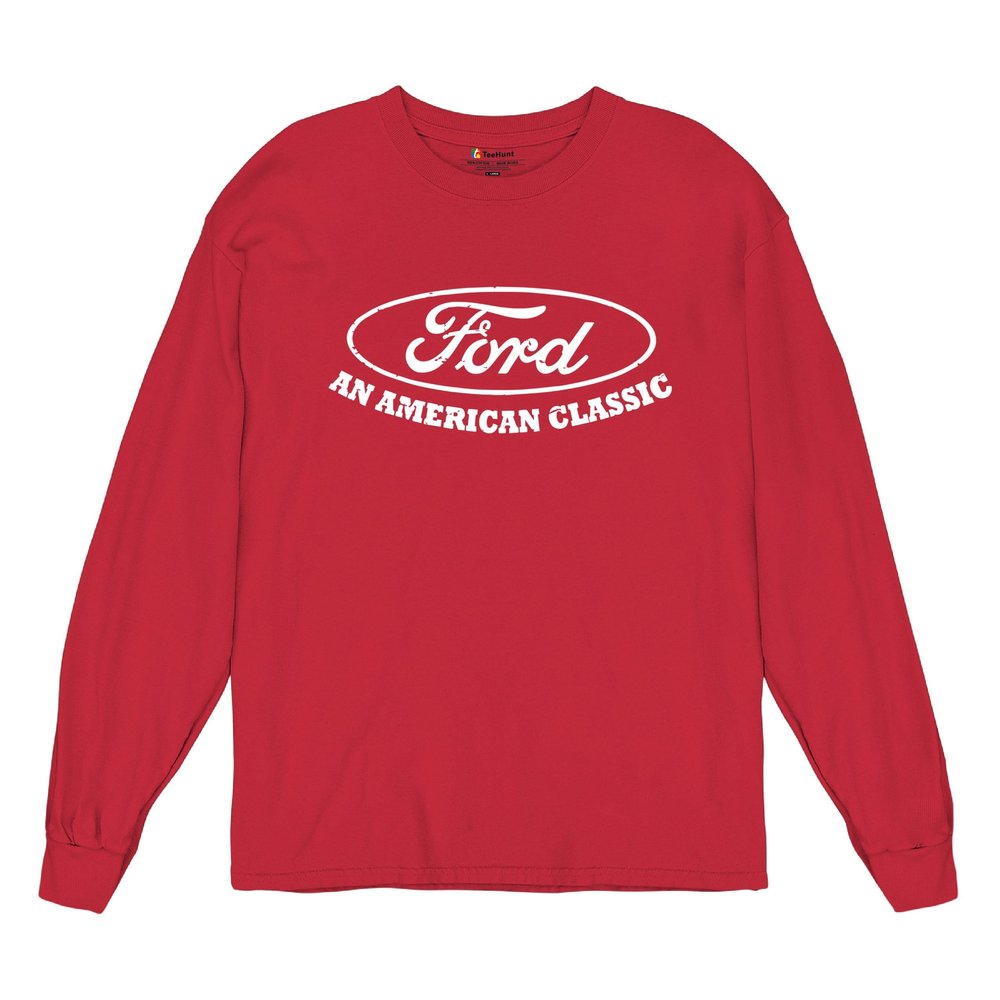 Ford an American Classic Long Sleeve T-Shirt Ford Truck Licensed Red XX-Large