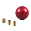 RYANSTAR Carbon Fiber Shift Knob Gear Shifter Knobs with 3 Adapters Round Ball Stick Shifter Level Red view 1