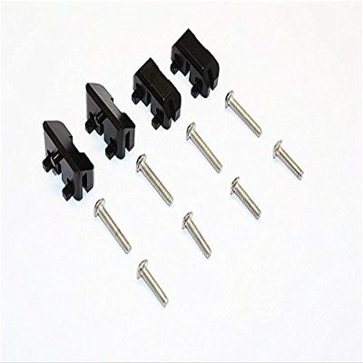Aluminum Front&Rear Completed Servos Mount - 2Prs Set Black