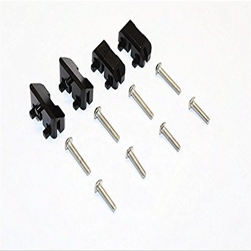 Aluminum Front&Rear Completed Servos Mount - 2Prs Set Black