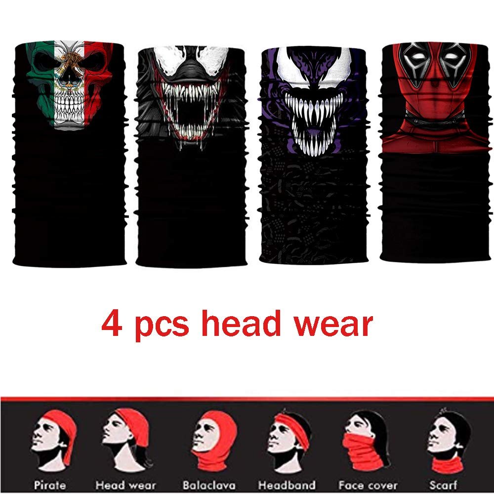 unbrand 3D Breathable Sports Skull Face Mask Sun Dust Protection Mask Bandana Motorcycle Bike Riding Fishing Hunting Festivals Riding, Yard Work, Outdoors Actives F1 (J5)
