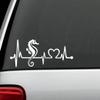 Bluegrass Decals K1120 Seahorse Heartbeat Lifeline Monitor Decal Sticker view 1