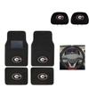 University of Georgia Automotive Gift Set.Wow! Logo On Front and Rear Auto Floor Liner. You get 2 Head Rest Cover 4 Floor Mat and 1 Wheel Cover in this gift set. Perfect to Georgia Bulldogs Fan view 1
