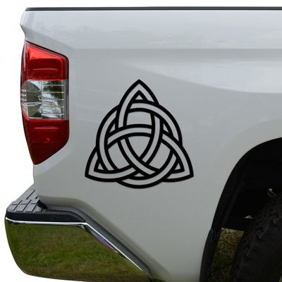 Rosie Decals Triquetra Celtic Knot Pagan Symbol Die Cut Vinyl Decal Sticker For Car Truck Motorcycle Window Bumper Wall Decor Size- [15 inch/38 cm] Tall/Color- Gloss White