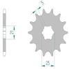 AHL 520 14T Front Sprocket for Yamaha 425 IT425 G 1980 view 3