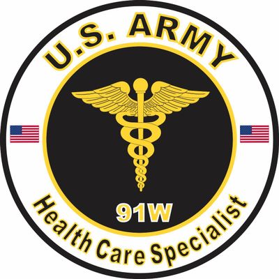 US Army MOS 91W Health Care Specialist 3.8 Inch Decal