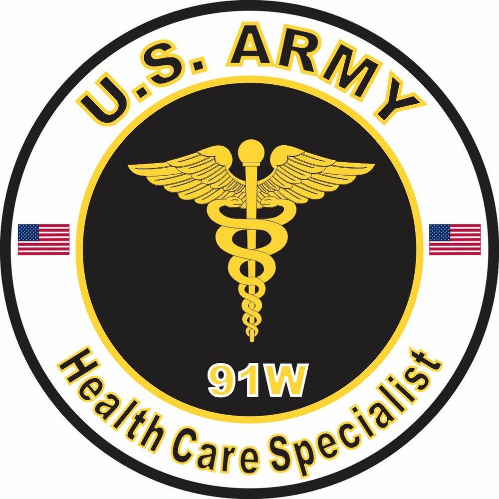 US Army MOS 91W Health Care Specialist 3.8 Inch Decal