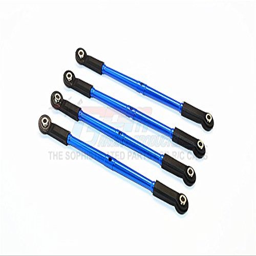 Axial Wraith Upgrade Parts Aluminum Front/Rear Lower Thread Rod - 4Pcs Set Blue