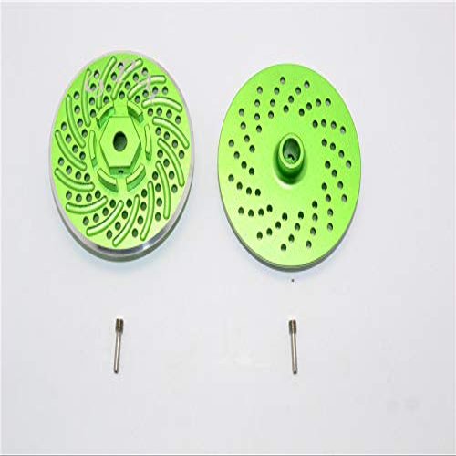 GPM For HPI Savage XL Flux Upgrade Parts Aluminum Wheel Hex Claw With Brake Disk - 2Pcs Set Green
