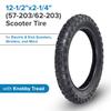 AlveyTech 12"x2.125" (57-203) Tire with Knobby Tread for Diggler Dirt Doggy Kick Scooter - Compatible with 12-1/2"x2-1/4" (62-203), Replacement Tires for Bike, Stroller, Electric or Kick Scooters view 3