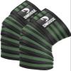 DMoose Compression Knee Brace wraps - Knee Sleeves for Weightlifting & Compression Wraps for legs, Running and Muscle Pain Relief, Joint Protection and Support for knees - Dark Green Stripes (Pair) view 1