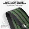 DMoose Compression Knee Brace wraps - Knee Sleeves for Weightlifting & Compression Wraps for legs, Running and Muscle Pain Relief, Joint Protection and Support for knees - Dark Green Stripes (Pair) view 3