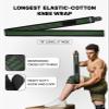 DMoose Compression Knee Brace wraps - Knee Sleeves for Weightlifting & Compression Wraps for legs, Running and Muscle Pain Relief, Joint Protection and Support for knees - Dark Green Stripes (Pair) view 4