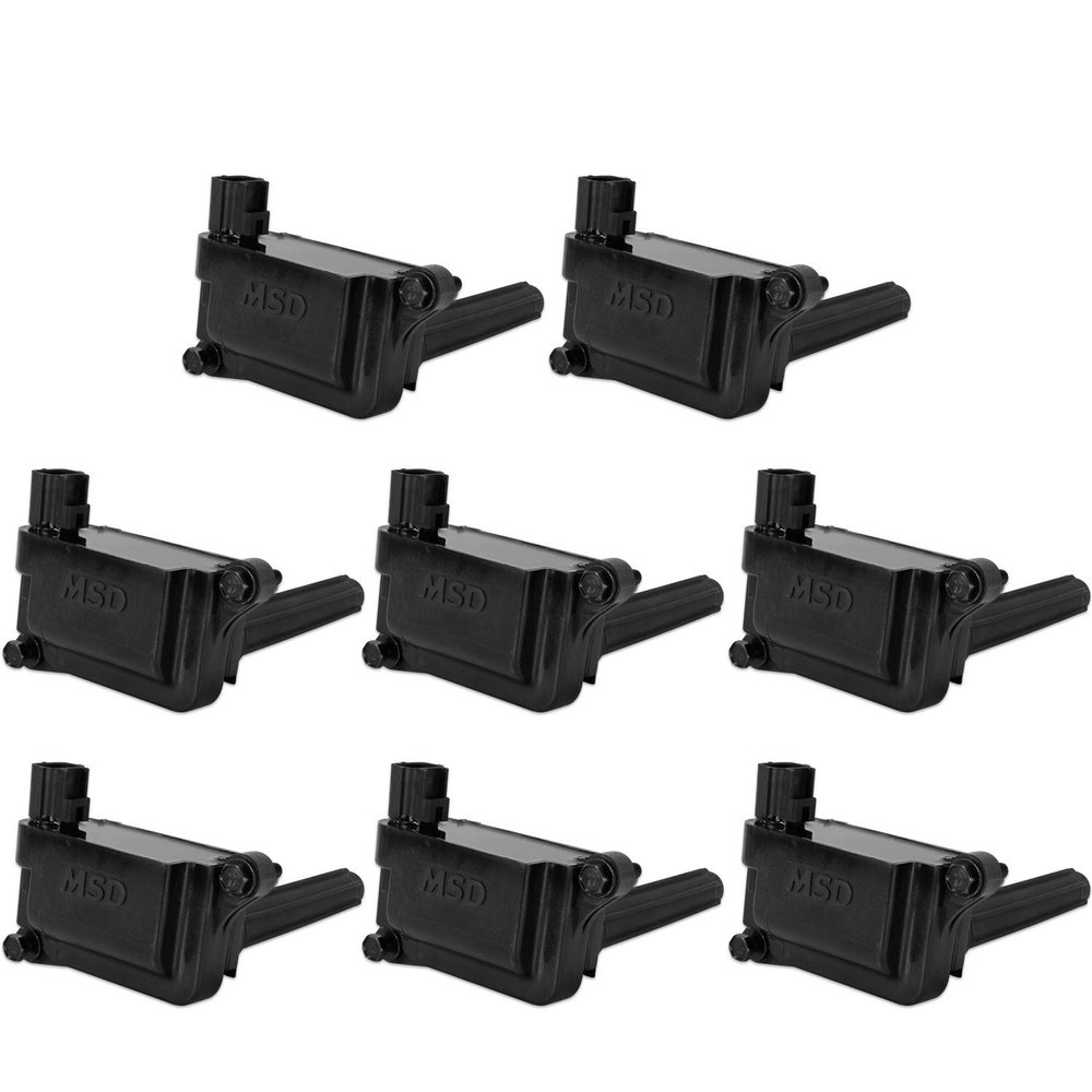 MSD 825583 Ignition Coils Blaster Series 2005-2020 5.7L/6.1L/6.2L/6.4L HEMI, Black, 8-Pack