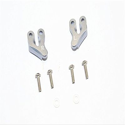 Axial SMT10 Grave Digger (AX90055) & MAX-D (AX90057) Upgrade Parts Aluminum Rear Supporting Mount - 2Pcs Set Gray Silver