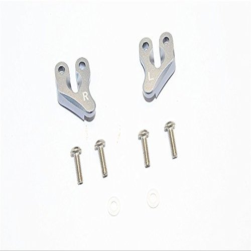 Axial SMT10 Grave Digger (AX90055) & MAX-D (AX90057) Upgrade Parts Aluminum Rear Supporting Mount - 2Pcs Set Gray Silver