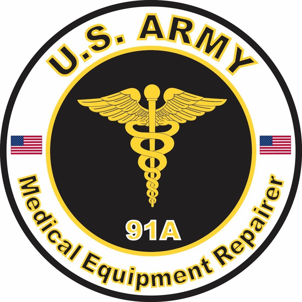 US Army MOS 91A Medical Equipment Repairer 3.8 Inch Decal
