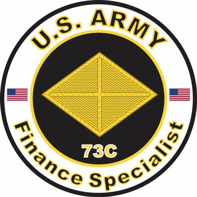 US Army MOS 73C Finance Specialist 3.8 Inch Decal