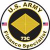 US Army MOS 73C Finance Specialist 3.8 Inch Decal view 1