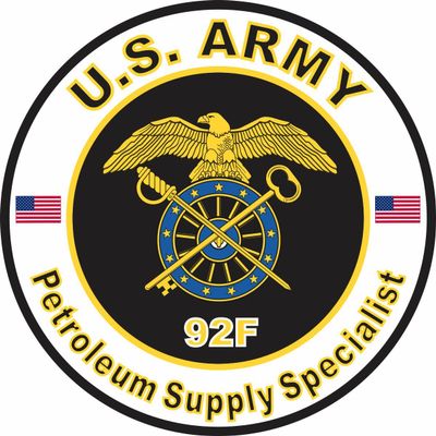 US Army MOS 92F Petroleum Supply Specialist 3.8 Inch Decal