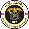 US Army MOS 92F Petroleum Supply Specialist 3.8 Inch Decal view 1