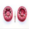 Aluminum 6 Poles Simulation Wheels In Silver Edge For 1.9" Tire With Hex Tool - 1Pr Set Red view 1