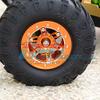 Aluminum 6 Poles Simulation Wheels In Silver Edge For 1.9" Tire With Hex Tool - 1Pr Set Red view 2