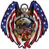 American Bald Eagle Home of The Free Because of The Brave Reflective Decal 6" in Size view 1