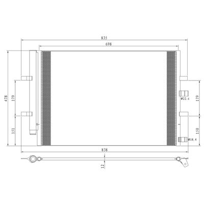 OE Replacement FORD TRANSIT_T-150_CARGO_VAN A/C Condenser (Partslink Number FO3030246)
