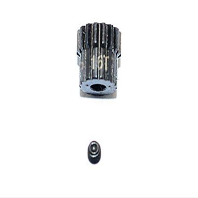 Hard Steel Motor Gear 48 Pitch 16T (Hole 3.175mm, Tooth Distance 0.5mm) - 1Pc Set Black