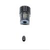 Hard Steel Motor Gear 48 Pitch 16T (Hole 3.175mm, Tooth Distance 0.5mm) - 1Pc Set Black view 1